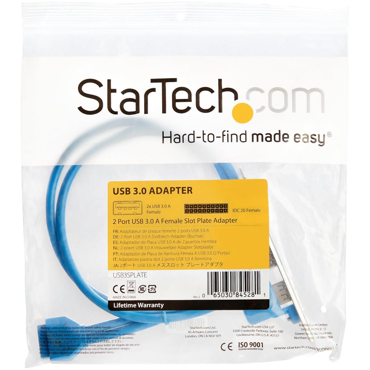 Plate Adapter 2 Port USB 3.0 A Female Slot