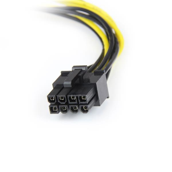 Power Adapter Cable Low Profile4 To 8 Pin Pci-e Video Card 6in