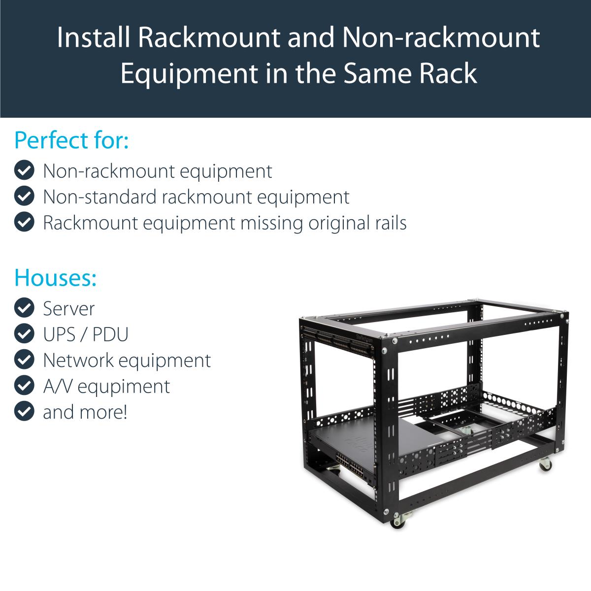 Universal Server Rack Rails 2u Fixed 19 Inch Adjustable Depth