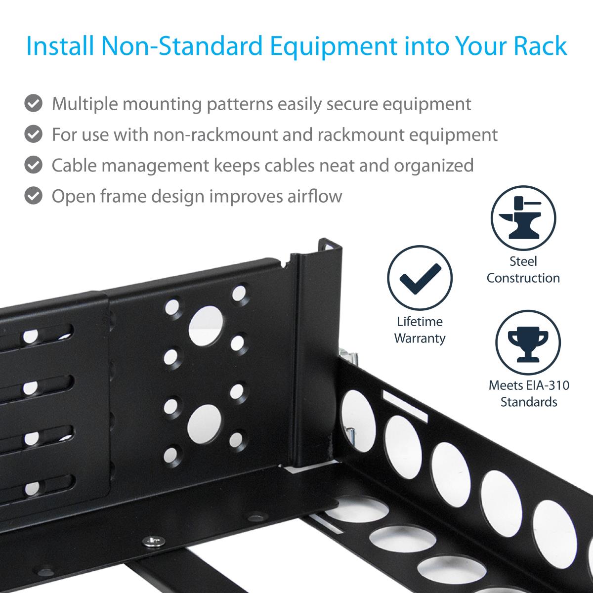 Universal Server Rack Rails 3u Fixed 19 Inch Adjustable Depth
