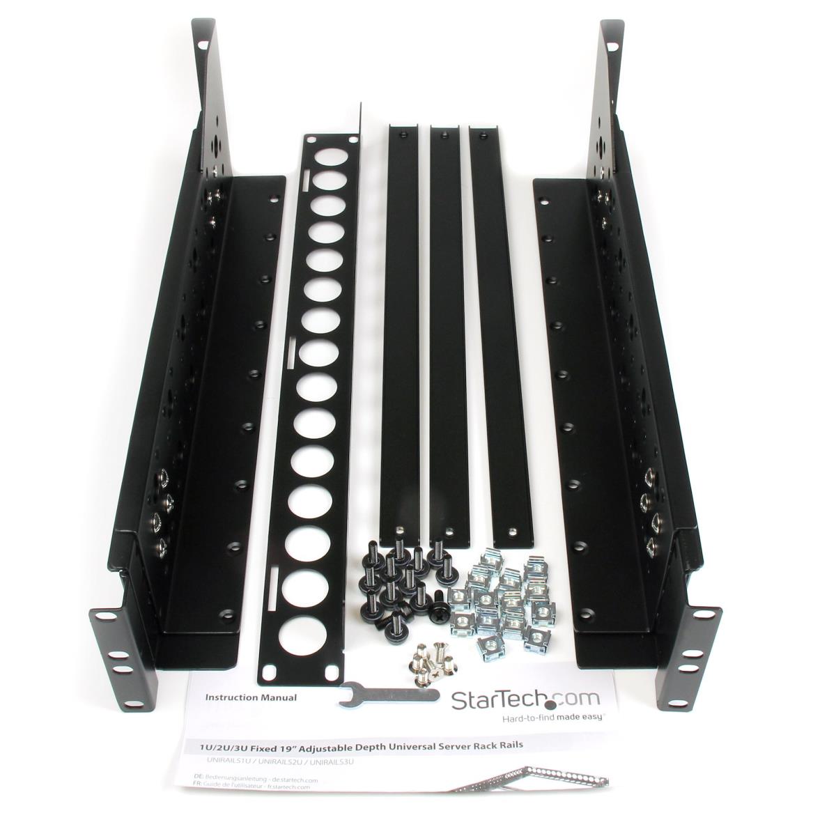 Universal Server Rack Rails 3u Fixed 19 Inch Adjustable Depth