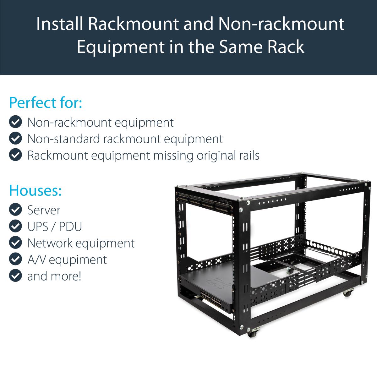 Universal Server Rack Rails 3u Fixed 19 Inch Adjustable Depth