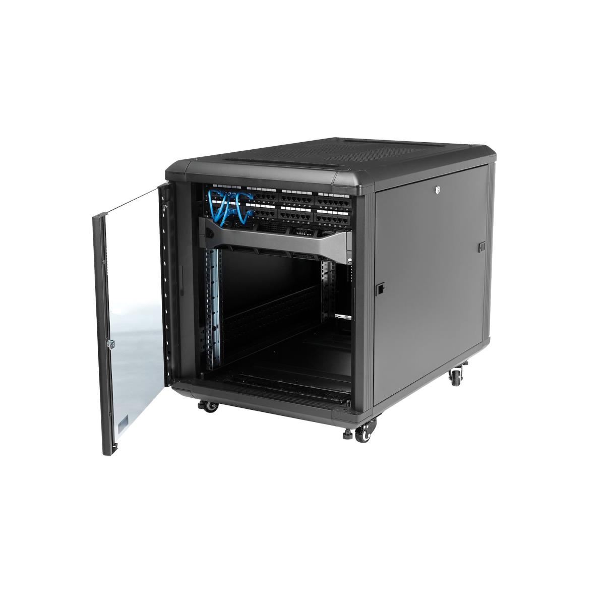 Knock-down Server Rack Cabinet With Casters 12u 36in