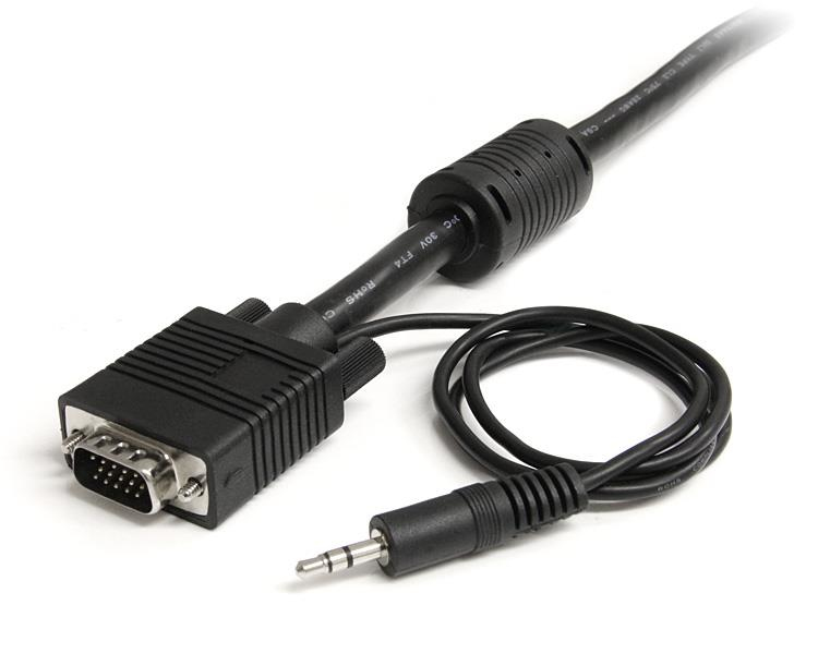 Coax High Resolution Monit Vga Cable With Audio 10m