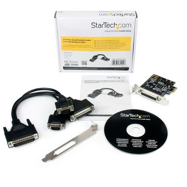 Pci-e Serial Parallel Combo Card 2s1p W/ Breakout Cable Uk