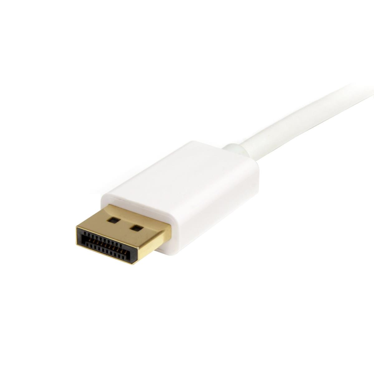 Mini DisplayPort To DisplayPort Adapter Cable 1m M/m White