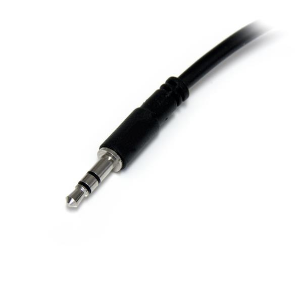 Slim Stereo Splitter Cable - 3.5mm Male To 2x 3.5mm Female