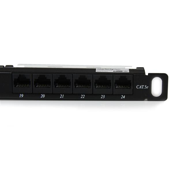 Patch Panel Half U / 0.5u Rack Mount At5e Network 24port