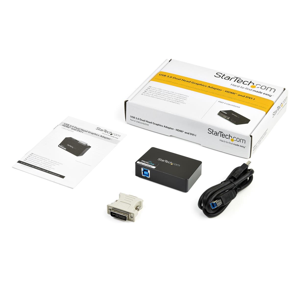External Video Adapter USB 3.0 To Hdmi And DVI Dual Monitor