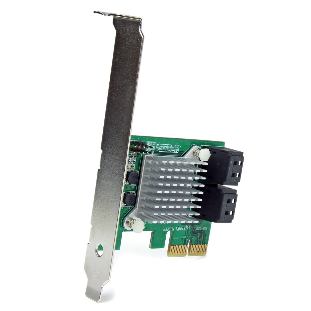 4 Port Pci-e SATA III Raid Controller Card /w Heatsink
