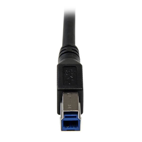 Superspeed USB 3.0 Cable - Right Angle A To B - M/m 1m Black