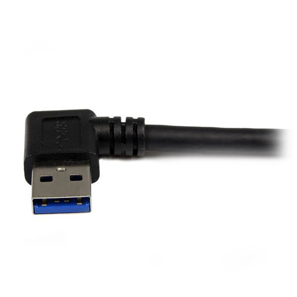 Superspeed USB 3.0 Cable - Right Angle A To B - M/m 1m Black