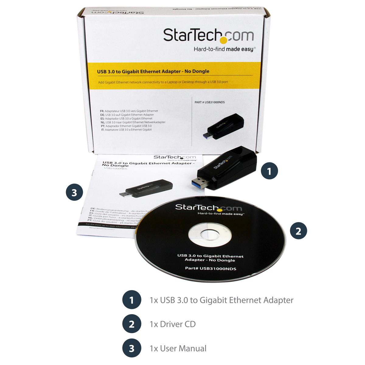 Nic Network Adapter USB 3.0 To Gigabit Ethernet - 10/100/1000 mbps