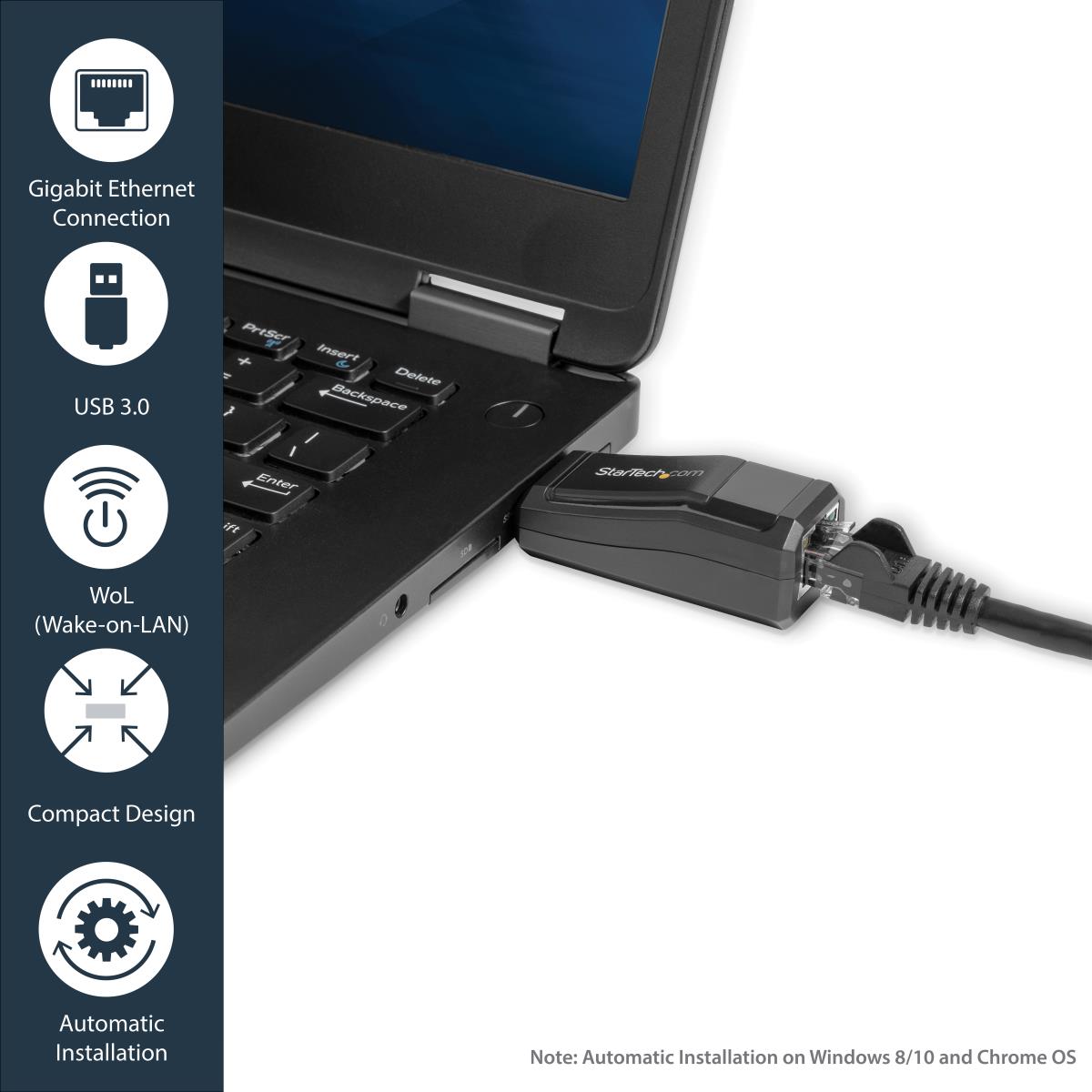 Nic Network Adapter USB 3.0 To Gigabit Ethernet - 10/100/1000 mbps