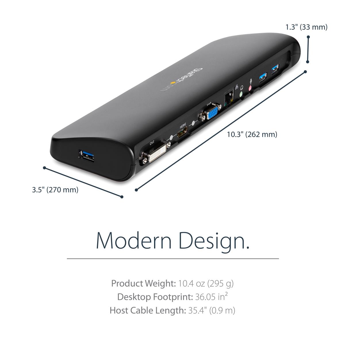 Docking Station - Hdmi DVI Vga Dual Video Universal USB 3.0