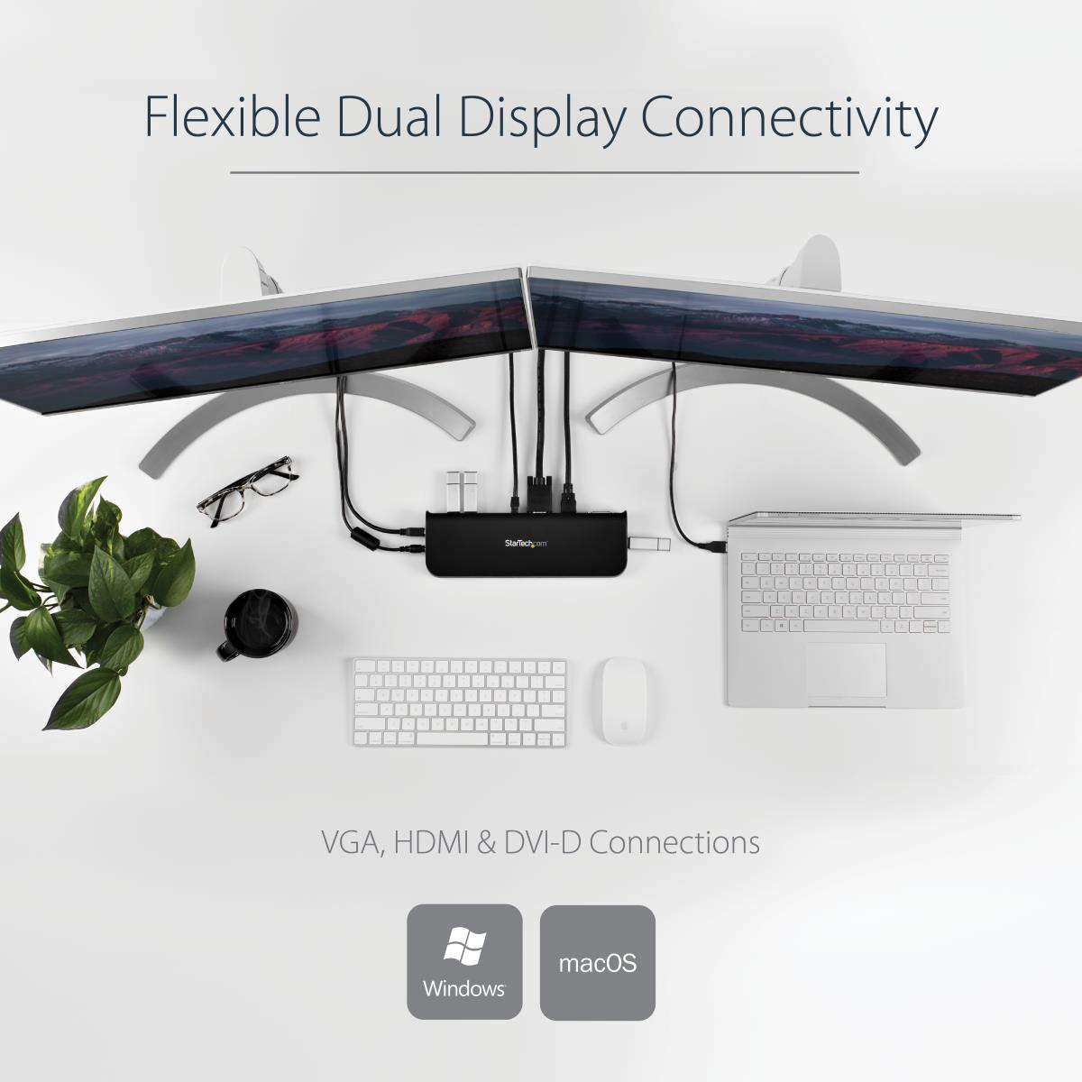 Docking Station - Hdmi DVI Vga Dual Video Universal USB 3.0