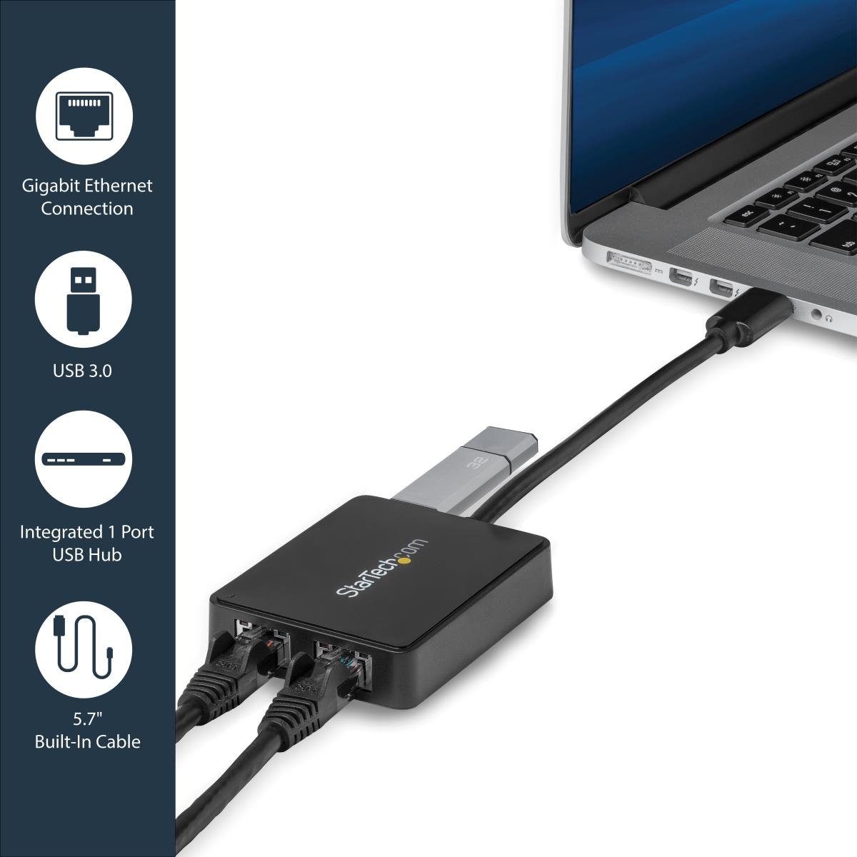 Gigabit Ethernet Lan Adapter USB 3 2port 10/100/1000