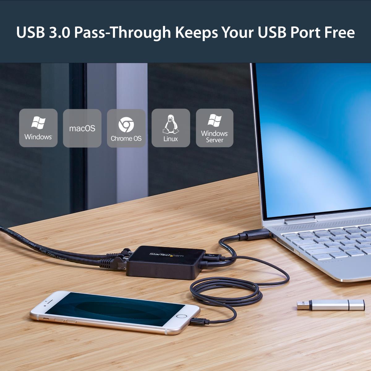 Gigabit Ethernet Lan Adapter USB 3 2port 10/100/1000