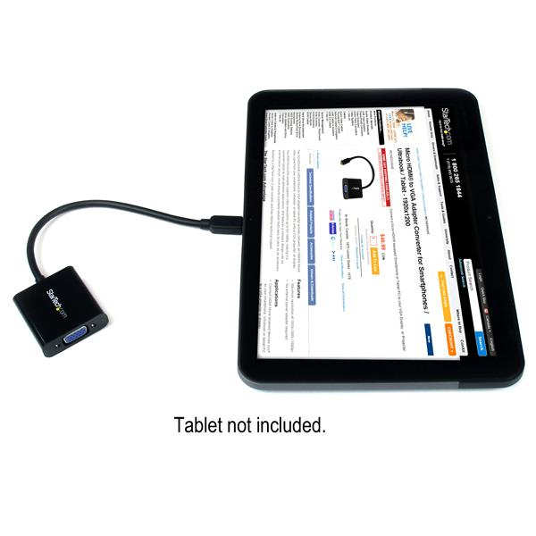 Micro Hdmi Male To Vga Female Adapter 1920x 1080 F/ Ultrabook/tablet