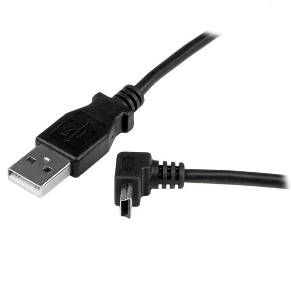 Angled Mini USB Cable - USB To Up Angle Mini USB Cable 1m