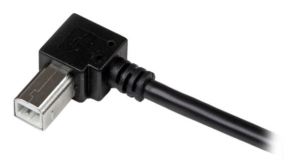 USB A To Right Angle B Cable - M/m 1m