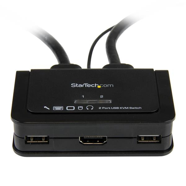 KVM Switch 2 Port USB Hdmi Cable With Audio And Remote Switch - USB Powered