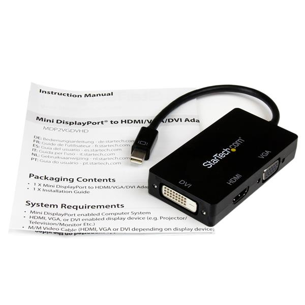Mini DisplayPort Mdp To Vga DVI Hdmi Adapter 3-in-1