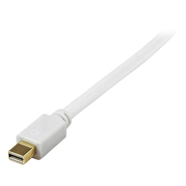 Mini DisplayPort To DVI Active Adapter Converter Cable - Mdp To DVI White 1m