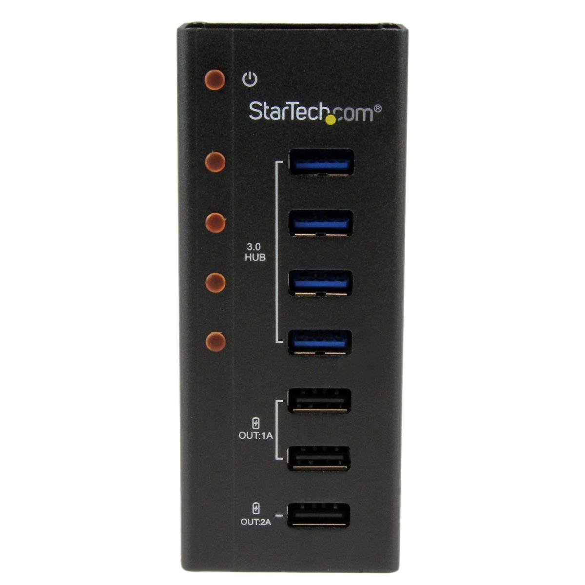 Ac Powered USB 3 Hub With 3 Dedicated Charge Ports 4 Port