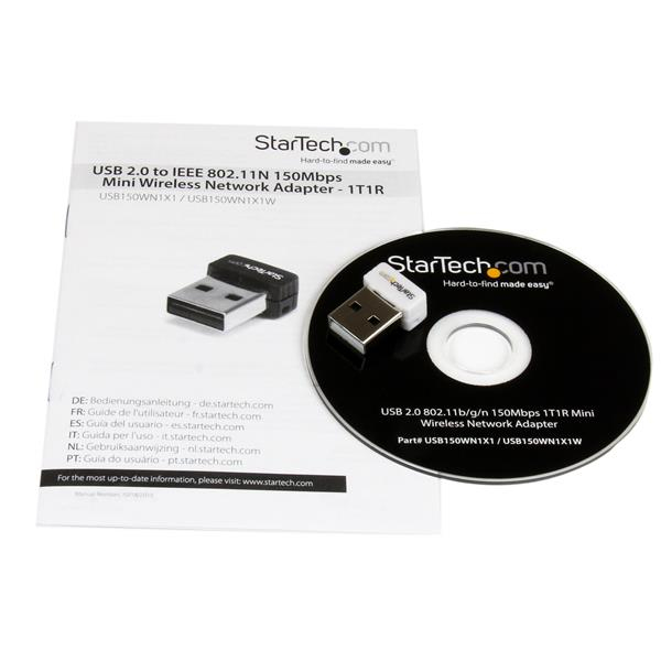 Mini Wireless N Network Adapter - 802.11n/g 1t1r USB Wi-Fi Adapter - White