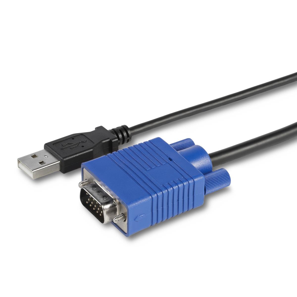 KVM Console To Laptop USB 2.0 Portable Crash Cart Adapter With File Transfer