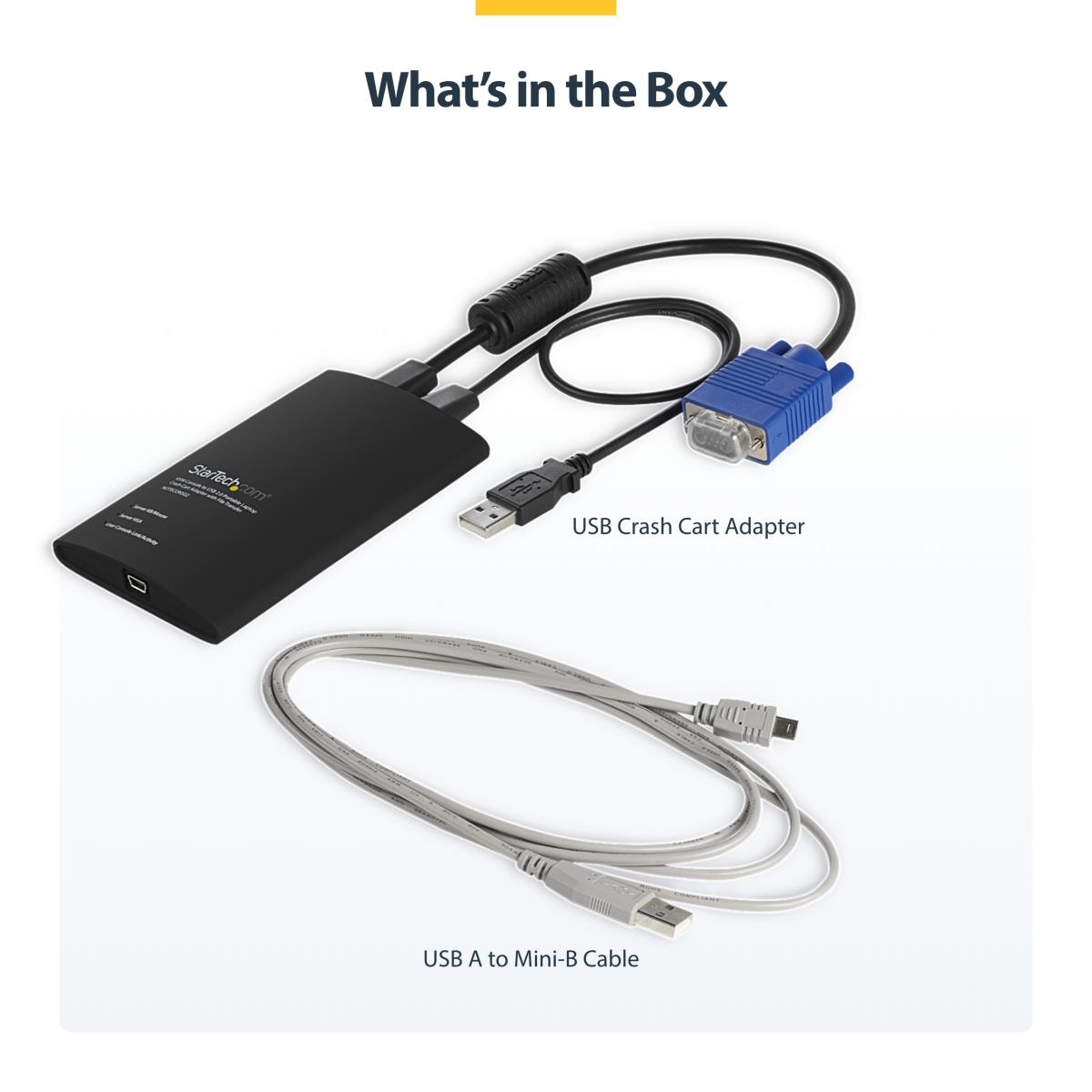 KVM Console To Laptop USB 2.0 Portable Crash Cart Adapter With File Transfer