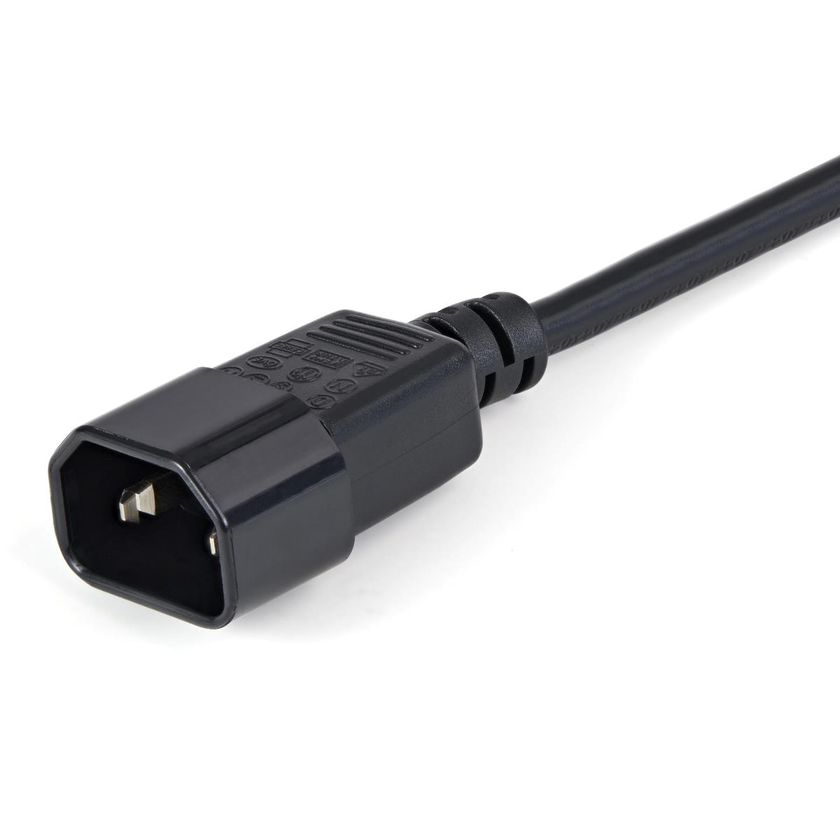 Computer Power Cord Extension 14 Awg - C14 To C13 1m