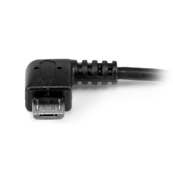 Micro USB Male To USB Female Otg Host Cable Right Angle - 5in