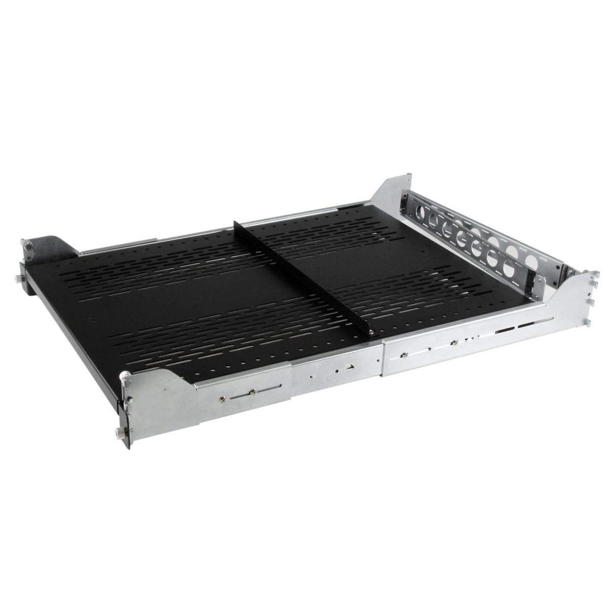 Sliding Vented Server Rack Cabinet Shelf W/ Cable Mgmt 2u