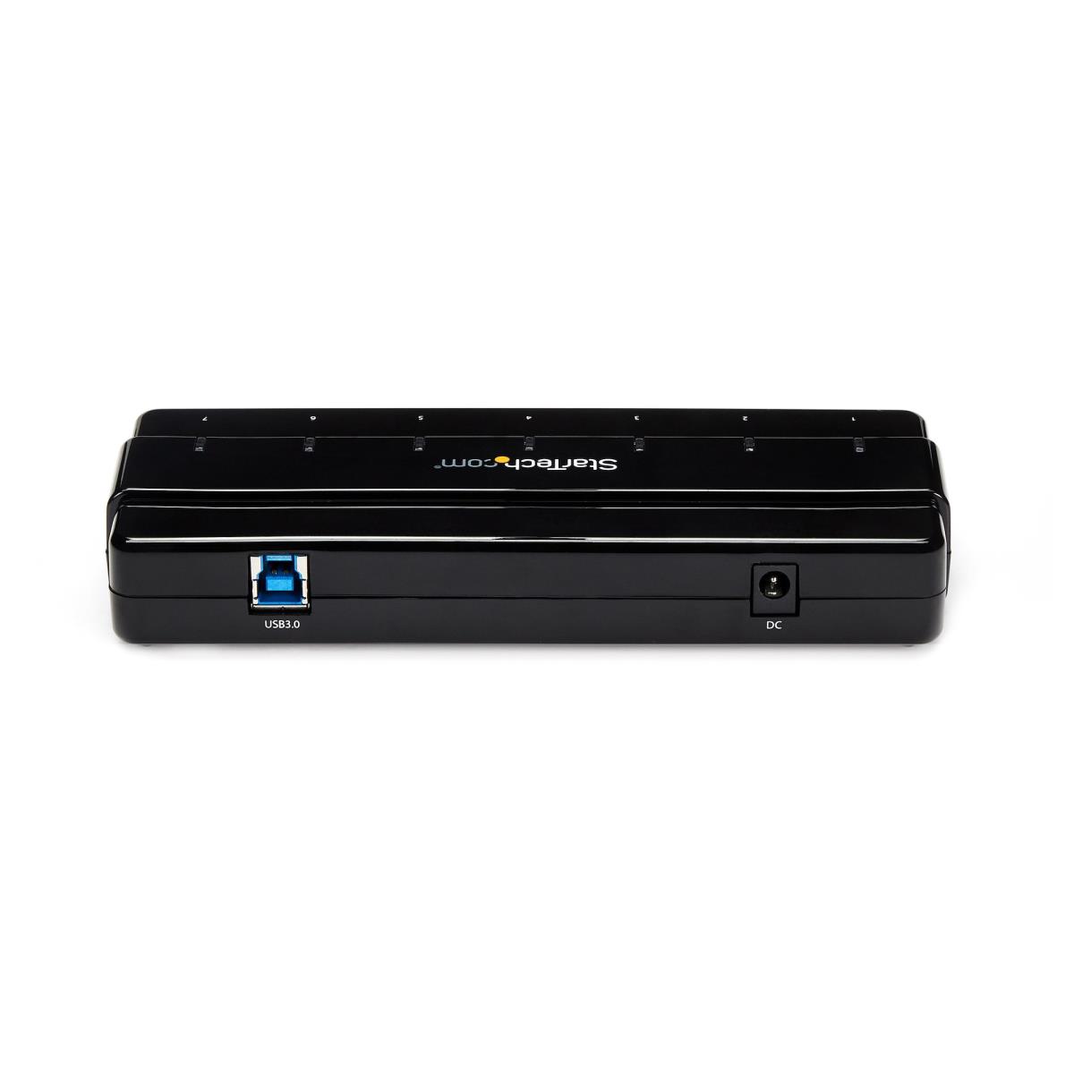 Desktop USB Hub 7 Port Superspeed USB 3.0 With Power Adapter - Black