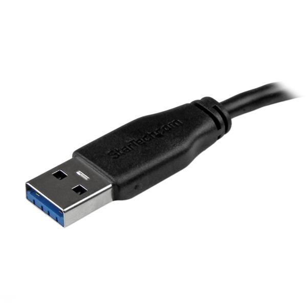 Superspeed USB 3.0 Cable A To Micro B - M/m 0.5m Black Thin