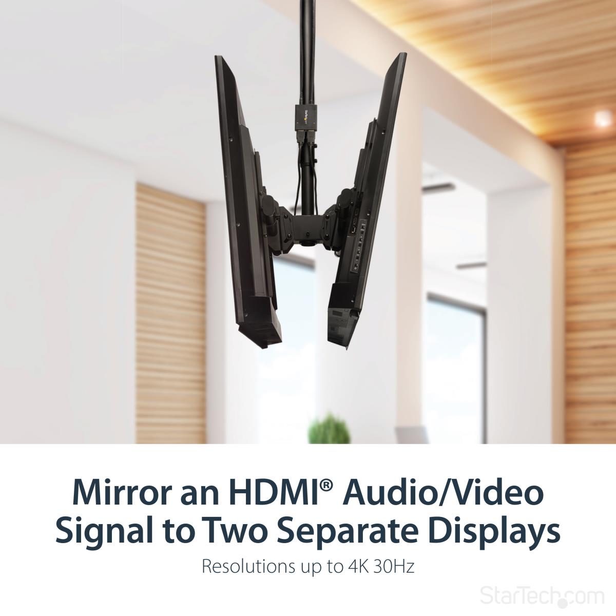 Video Splitter Hdmi 2-port 4k Powered By USB Or Power Adapter