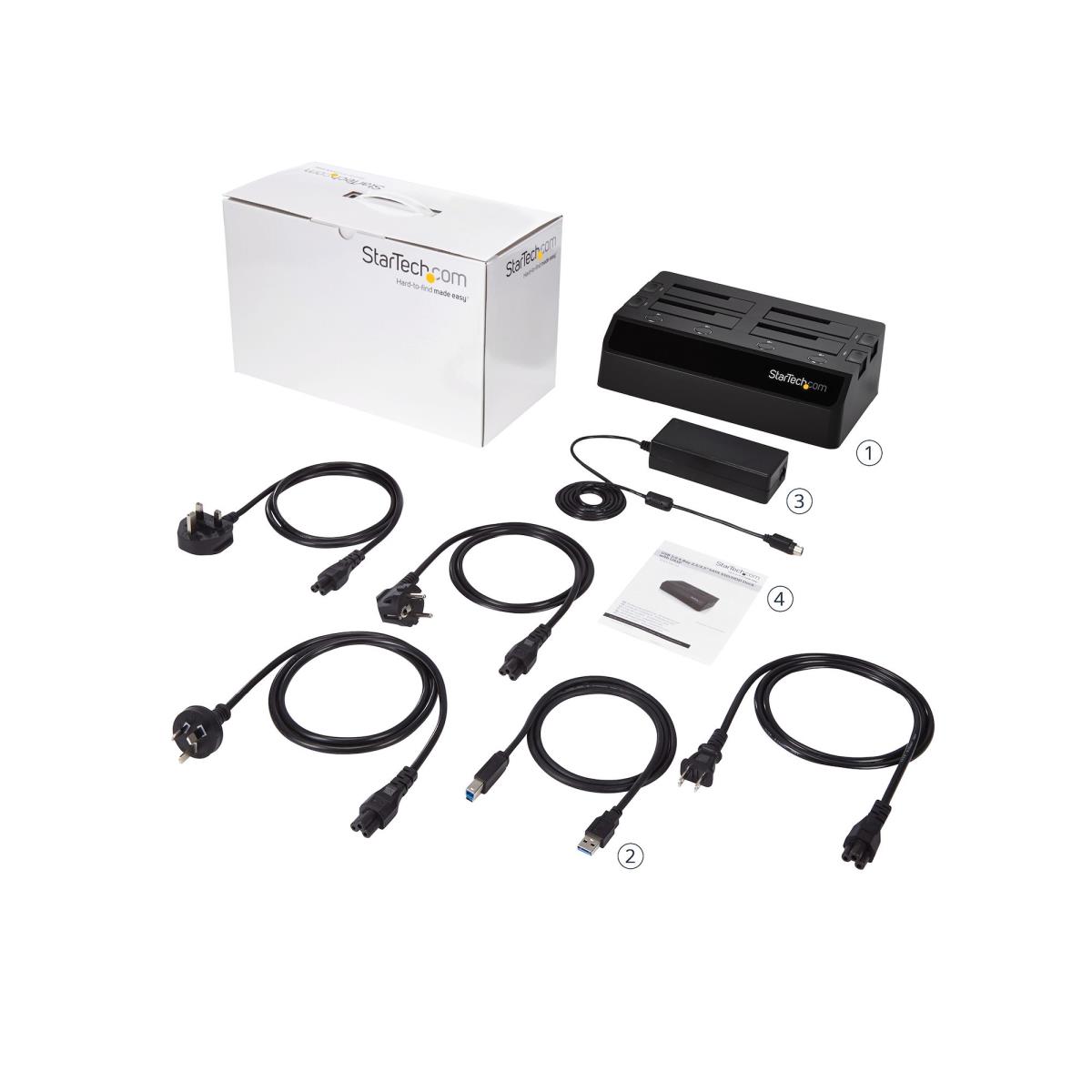 Docking Station - For Hard Drive USB 3.0 4-bay SATA HDD/SSD Dock 4x