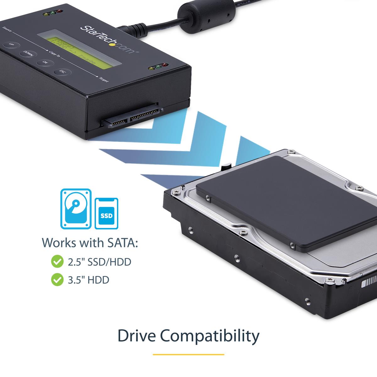 HDD SSD Duplicator Standalone 2.5/3.5in SATA W/ Image Library