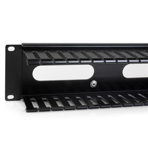 Horizontal Finger Duct Rack Cable Management Panel With Cover 2u