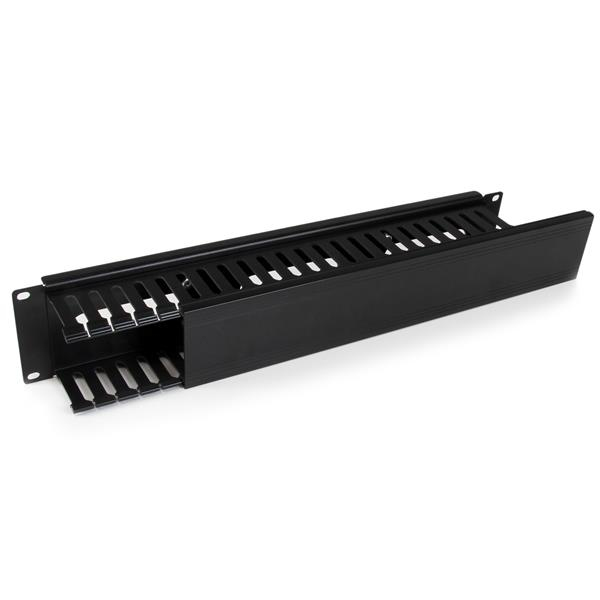 Horizontal Finger Duct Rack Cable Management Panel With Cover 2u