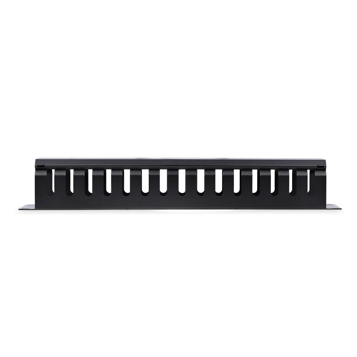 Horizontal Finger Duct Rack Cable Management Panel With Cover 2u