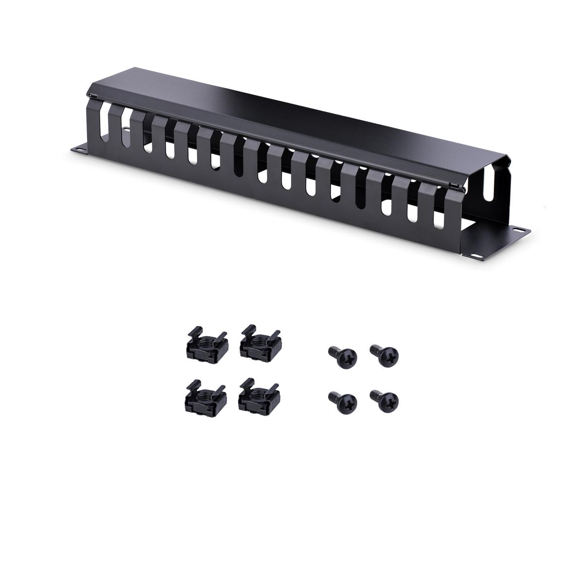 Horizontal Finger Duct Rack Cable Management Panel With Cover 2u