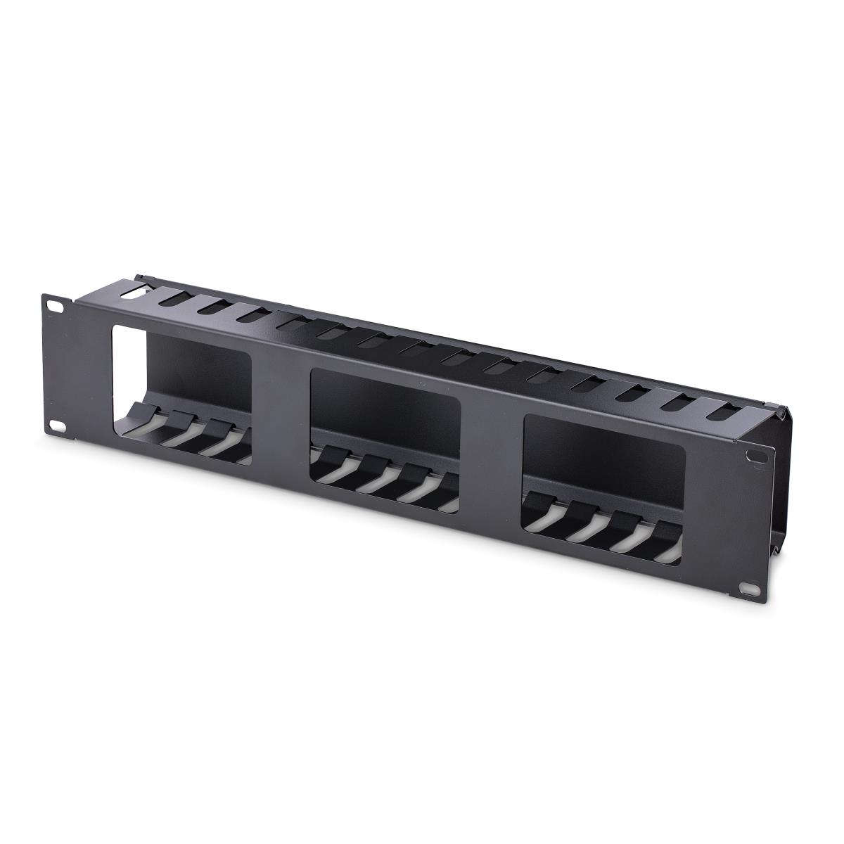 Horizontal Finger Duct Rack Cable Management Panel With Cover 2u
