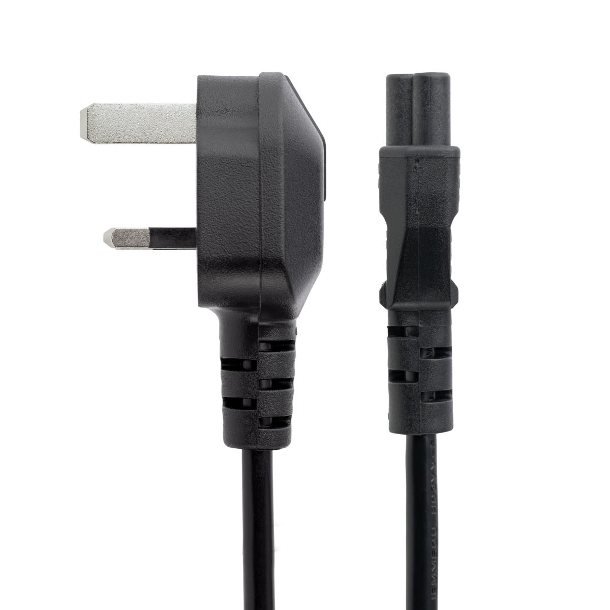 Laptop Power Cord - 3 Slot For Uk - Bs-1363 To C5 Clover Leaf Power Cable Lead 2m
