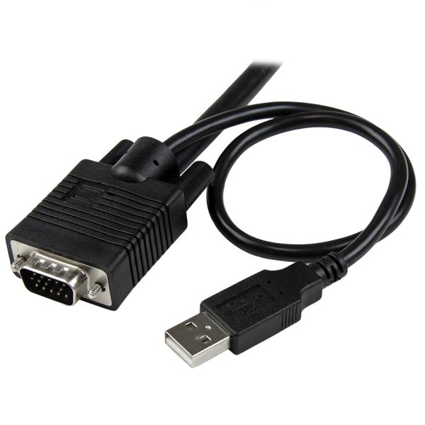 KVM Switch 2 Port USB Vga Cable - USB Powered With Remote Switch