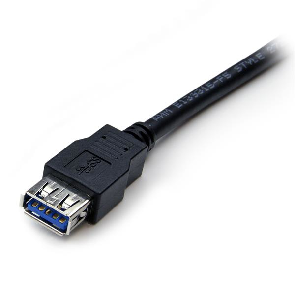 USB 3.0 Male To Female USB 3.0 Extension Cable A To A 2m Black