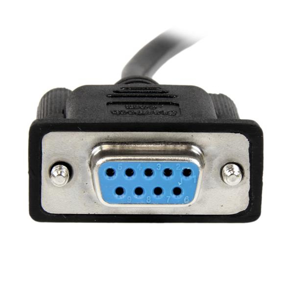 Null Modem Cable Female To Female Rs232 Serial 1m Black