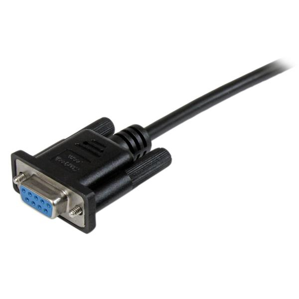 Null Modem Cable Female To Female Rs232 Serial 1m Black